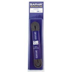 Saphir шнурки тонкие вощеные темно-серые 75 см / 2 мм 2467515 фото
